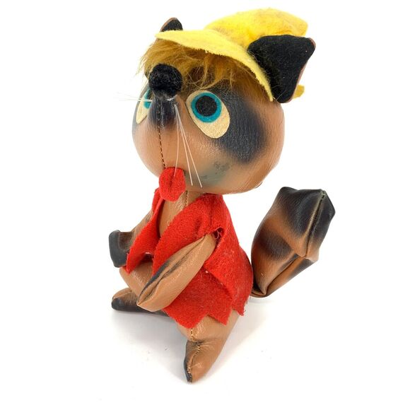 Vintage Dakin Dream Pet Leather Made in Japan Sawdust Filled Animal - Picture 1 of 6